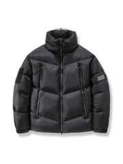 短丈で防風防水機能付きの白ダウンジャケット