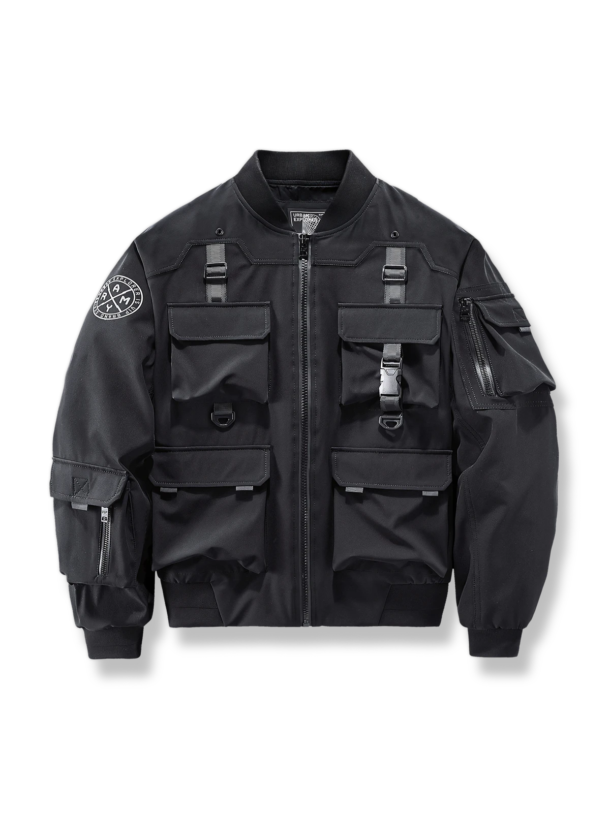 マルチポケット付きポリエステル製ベースボールジャケット