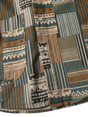 ジオメトリックパネル長袖シャツ