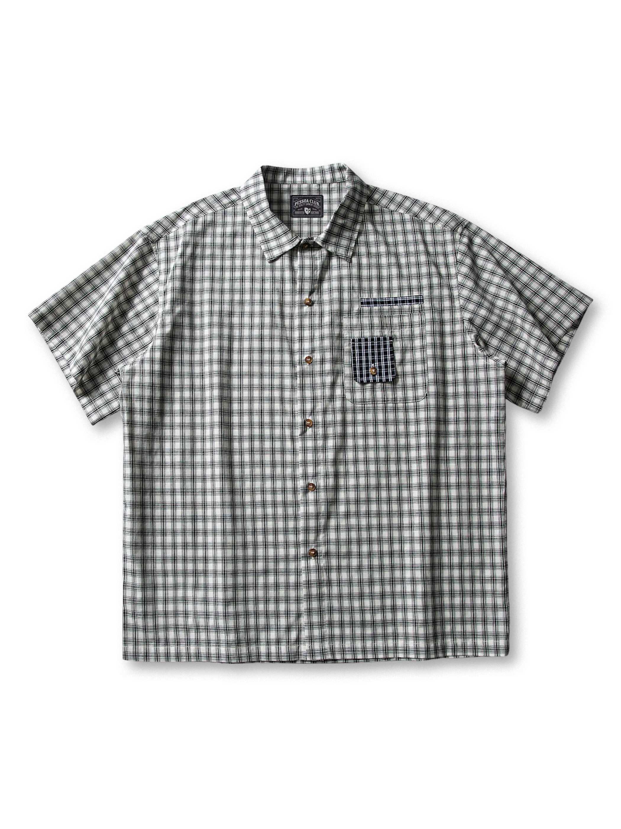 ギンガムチェックポケットショートスリーブシャツ正面画像