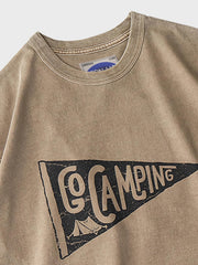 「GO CAMPING」プリントTシャツ