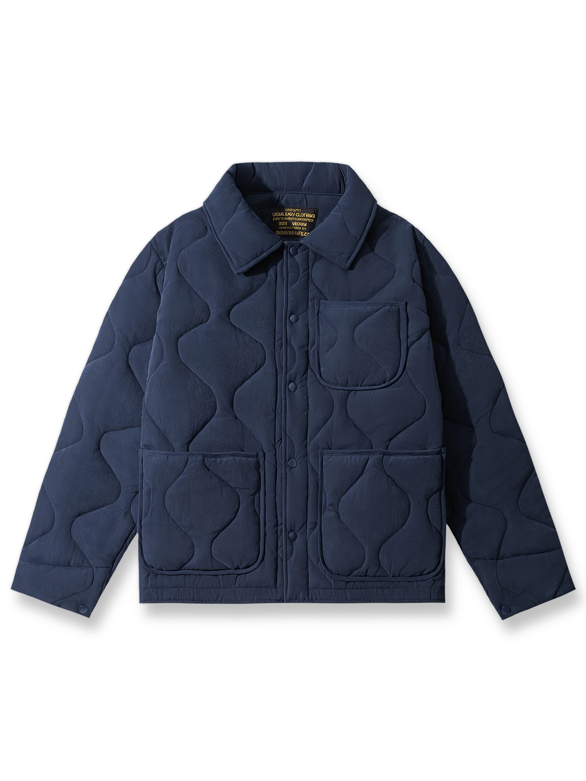 ひょうたん型キルティングとシルクコットン中綿が特徴のジャケット。