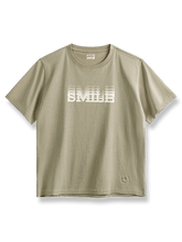 グラデーションレターシャドープリントの全綿Tシャツ
