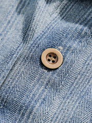 グラデーションストライプデニムワークシャツ