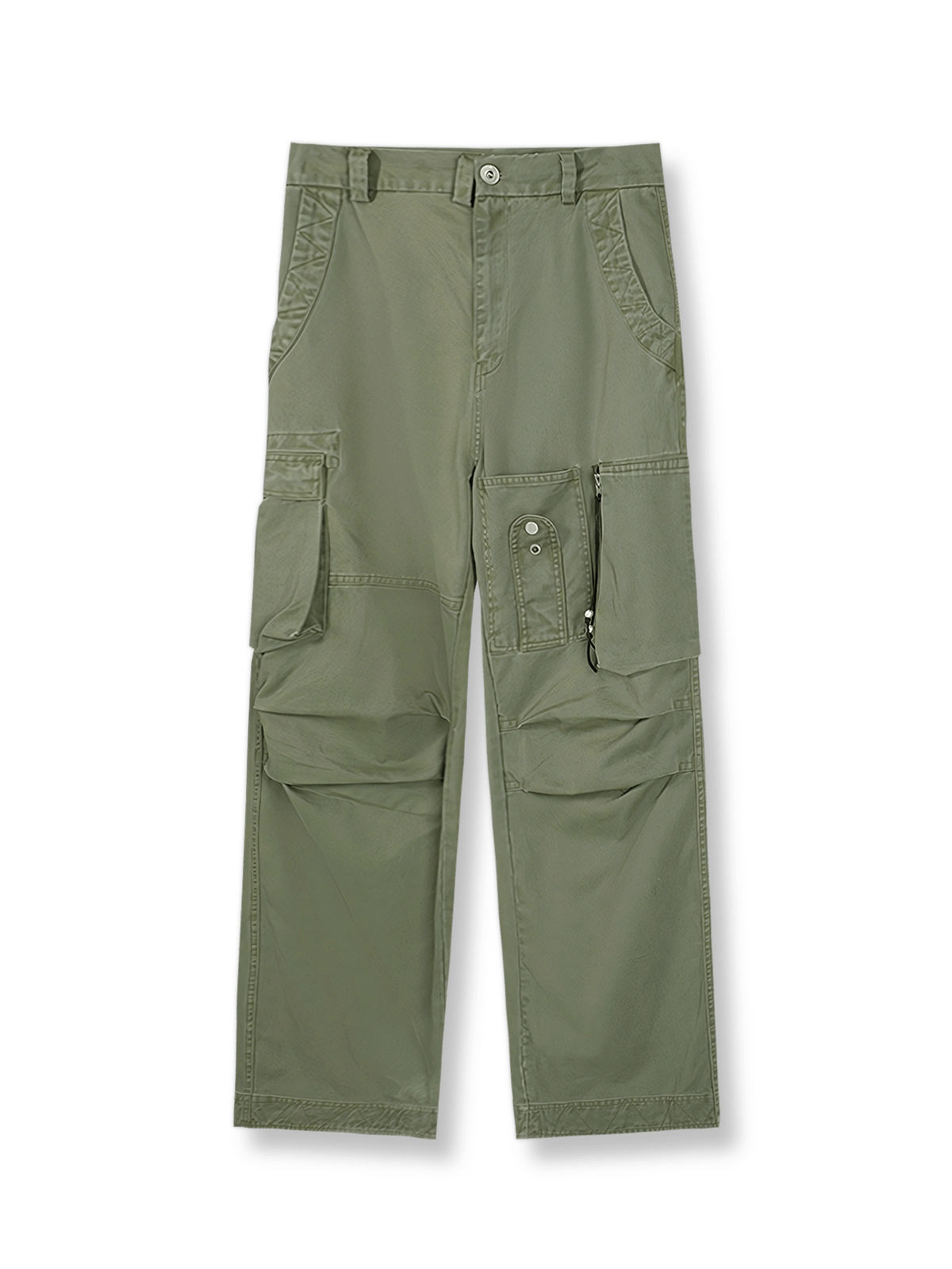 ミリタリースタイルのグラウンドクルー風マルチポケットパンツ