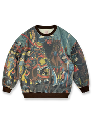 関羽をモチーフにした三国志テーマのニットセーター