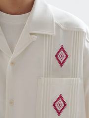 グアヤベラプリントキューバカラーシャツ