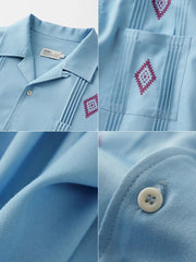 グアヤベラプリントキューバカラーシャツ