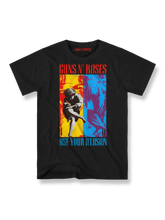 Guns N' Roses Tシャツのフロント、『Use Your Illusion』カバーアート