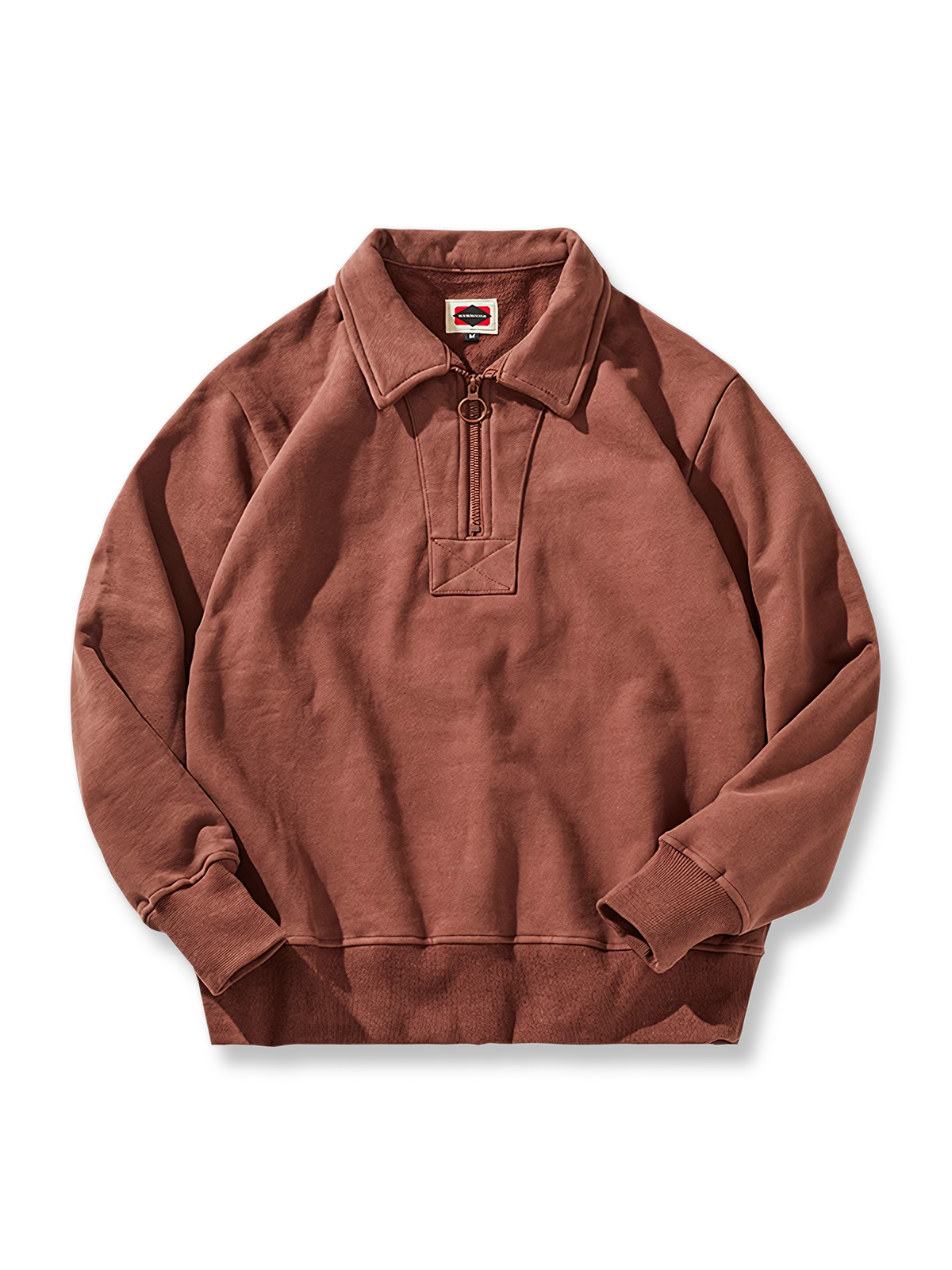 半開襟 ニット スウェット