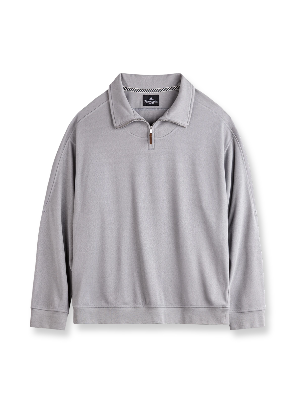 ハーフラウンドジップスタンドカラーポロシャツ