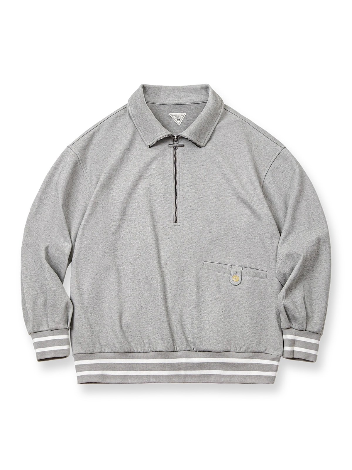 ハーフジップカラー スウェットフーディ