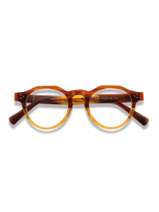 アンバーカラーのブルーライトカットメガネ