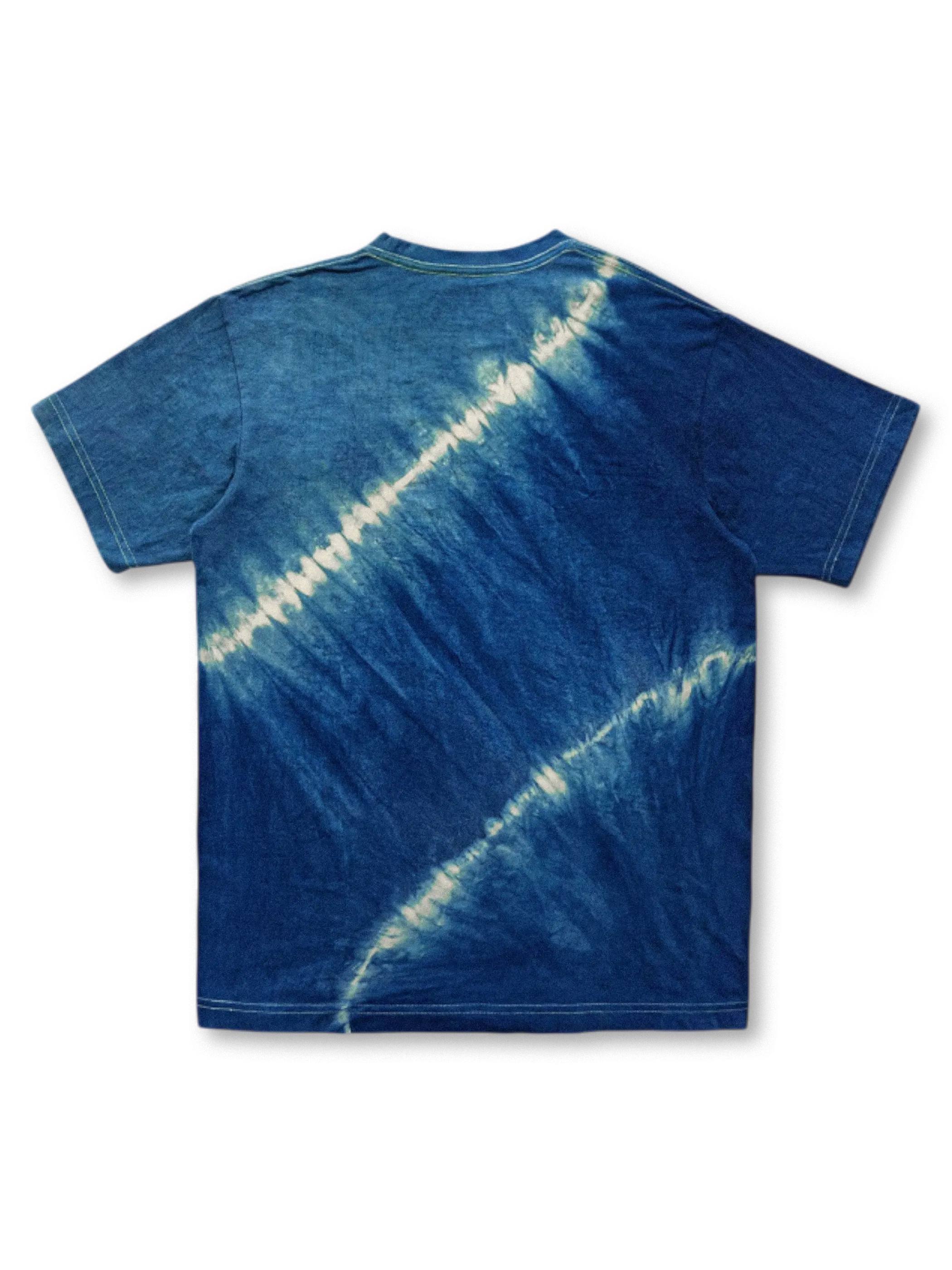 インディゴグラデーション手染めタイダイTシャツ全体像