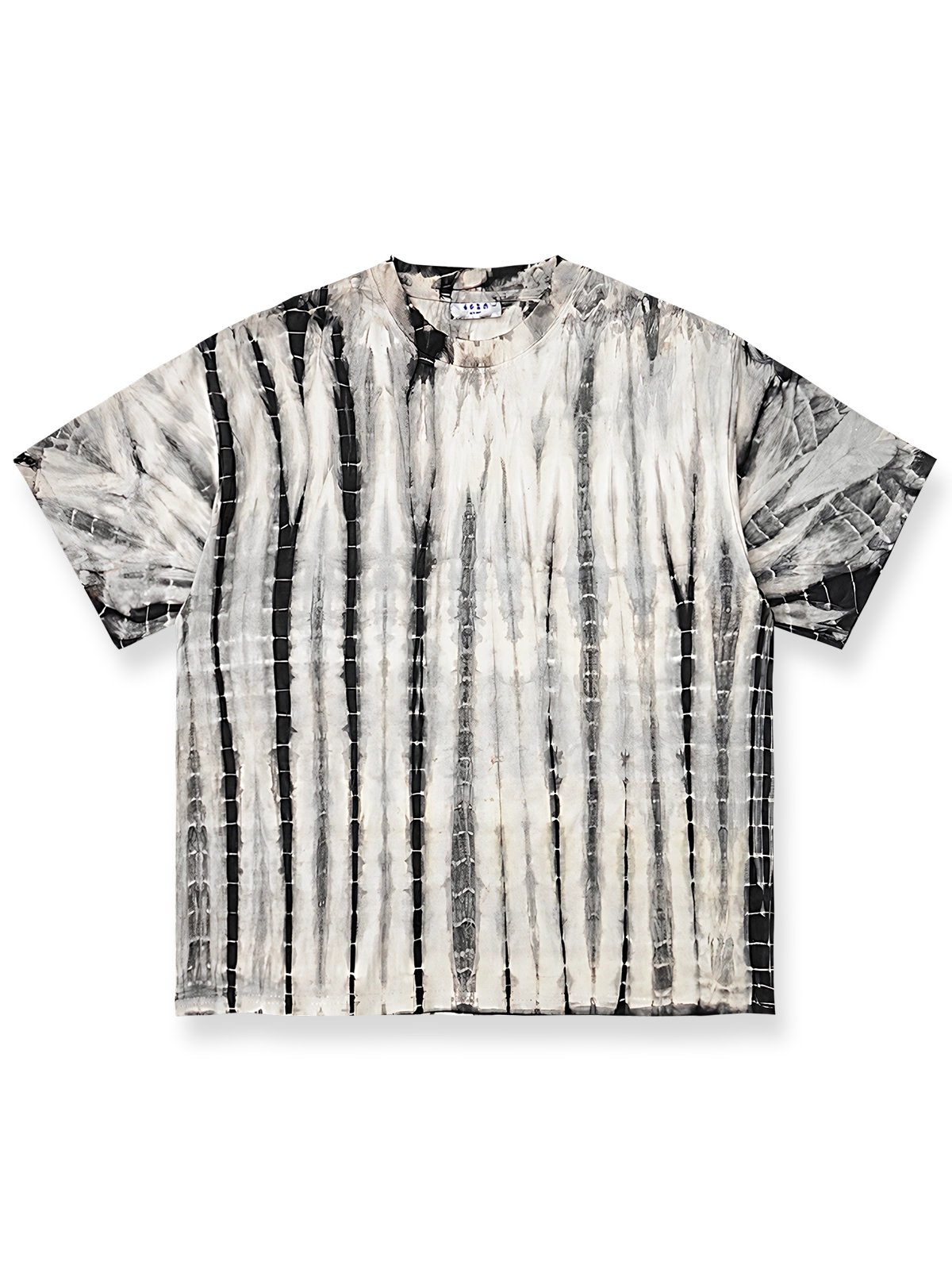 植物染めスラブ素材の手作り半袖Tシャツ