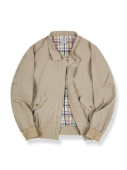 チェック裏地とスタンドカラーが特徴のハリントンG9ジャケット。