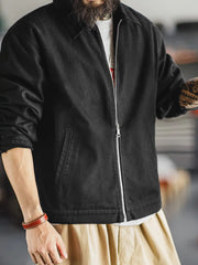 ショート丈 コットン ジップジャケット