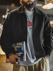 ショート丈 コットン ジップジャケット