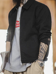 ショート丈 コットン ジップジャケット