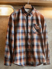 ヘビーフランネル チェックシャツジャケット ボアライニング仕様