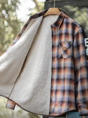 ヘビーフランネル チェックシャツジャケット ボアライニング仕様