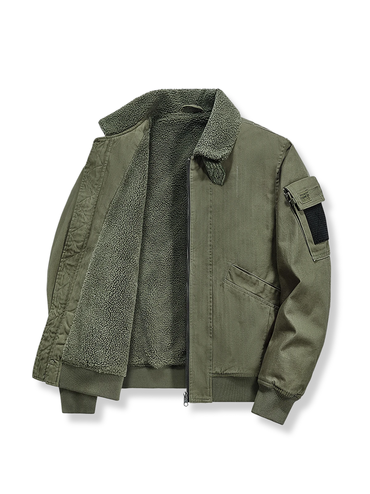 ミリタリースタイルの厚手コットンジャケットの製品イメージ