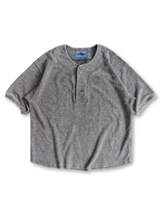 300gヘヴィワッフルヘンリーネックシャツ正面画像