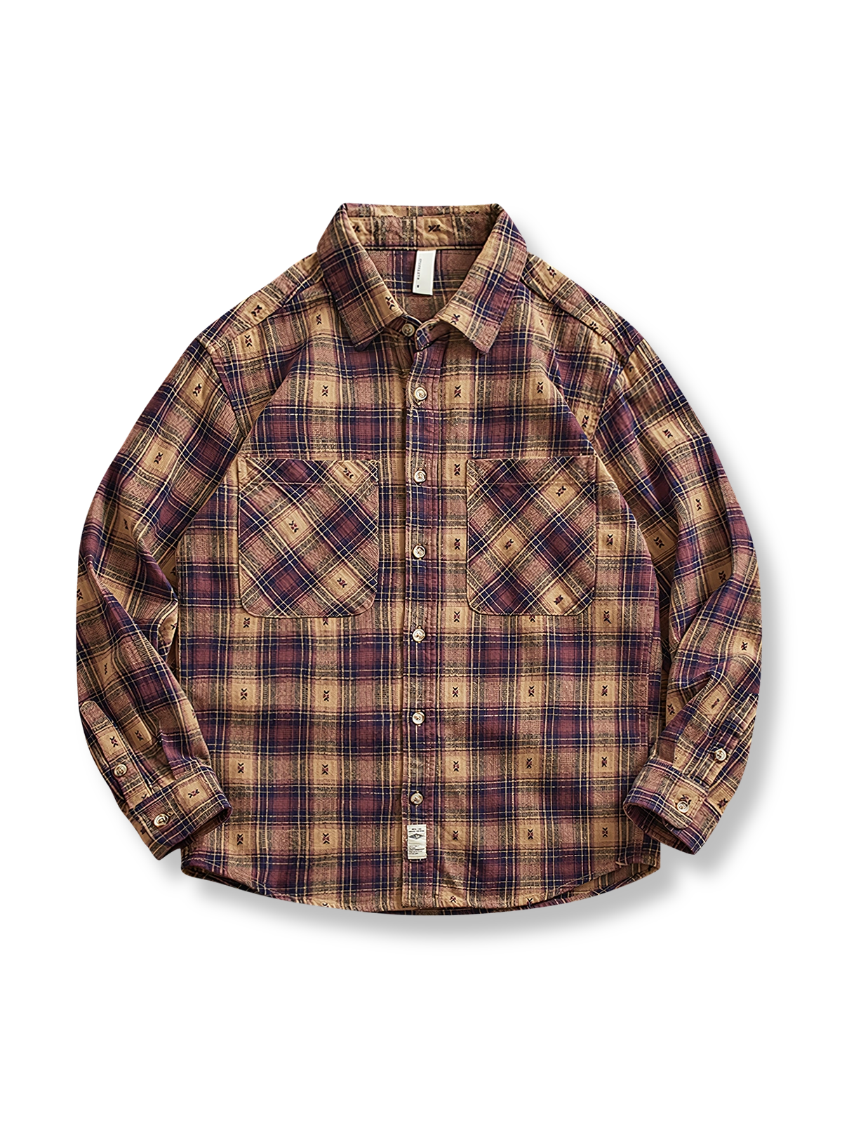 厚手起毛チェック柄で保温性と耐久性を兼ね備えたワークシャツ