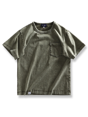 粗糸コットンとスノーウォッシュ加工が特徴のヘビーウェイトTシャツ