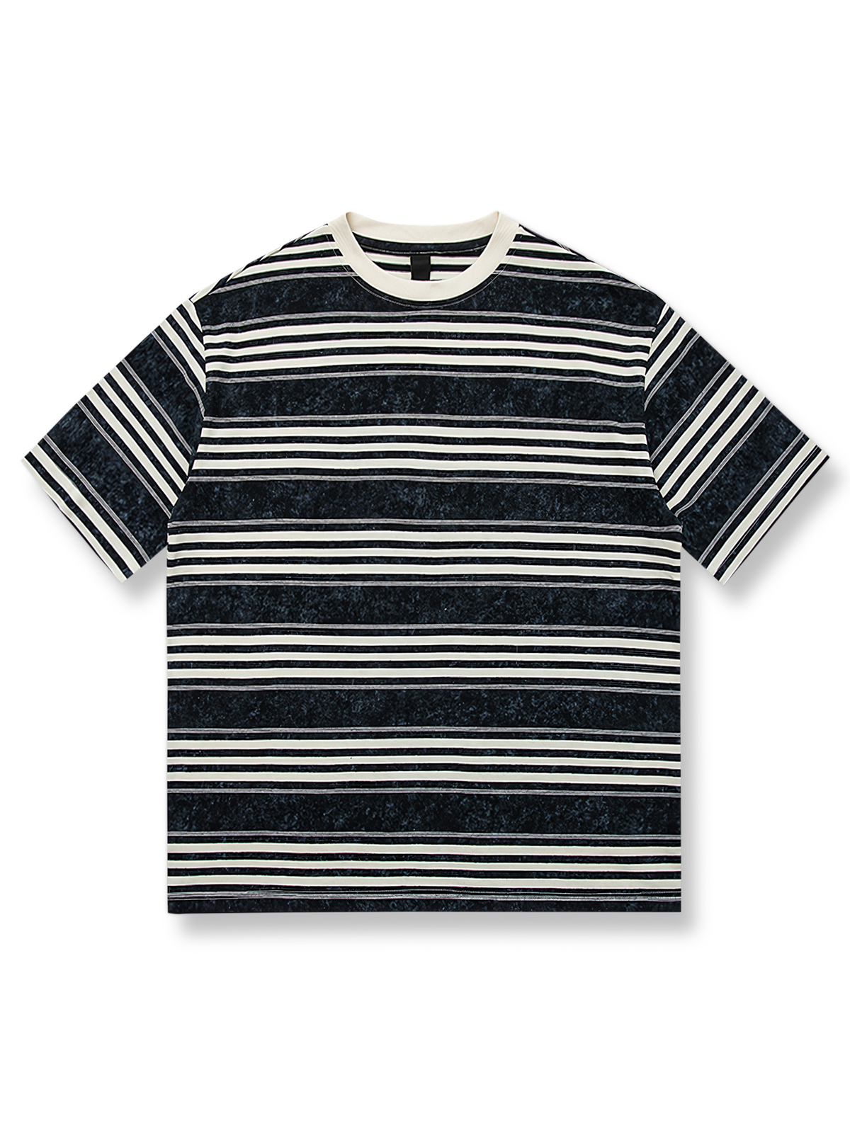 グラデーションストライプが際立つ300gヘビーウェイトコットンTシャツ。