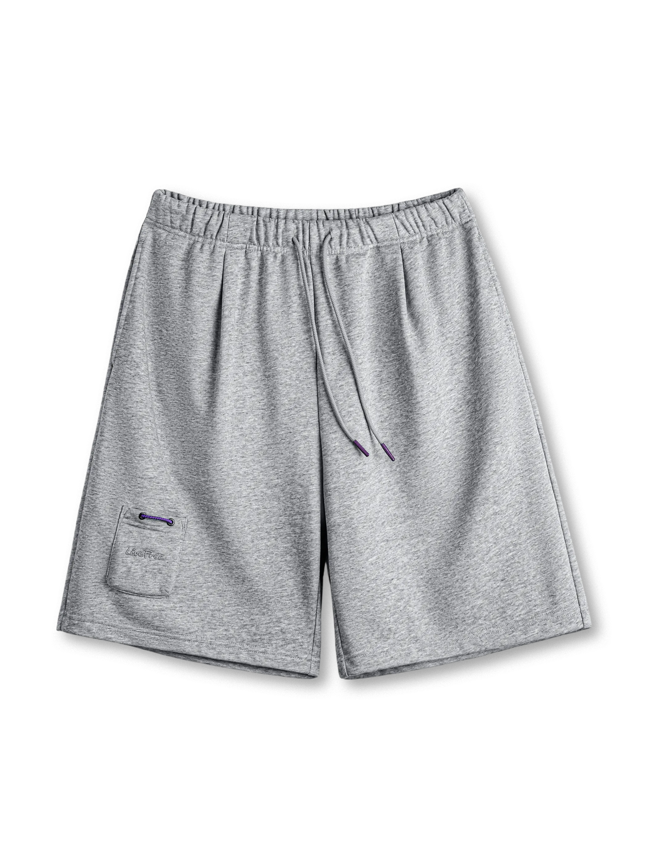 370g/m²ヘビーウェイトニットと3D刺繍ミニポケットが特徴のグレースウェットショーツ