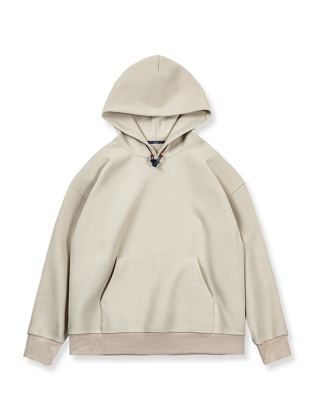 インディアン「荒地」モチーフと金属U字ボタンが特徴のヘビーウェイトウールパーカー。