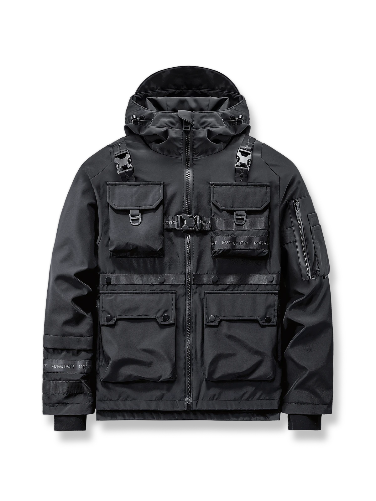 ヘビーウェイト素材と多機能ポケットを備えたタクティカルジャケット