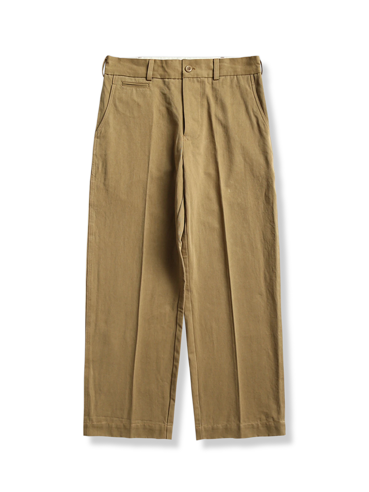 厚手ヘビーウェイトツイル素材のストレートフィットチノパンツ