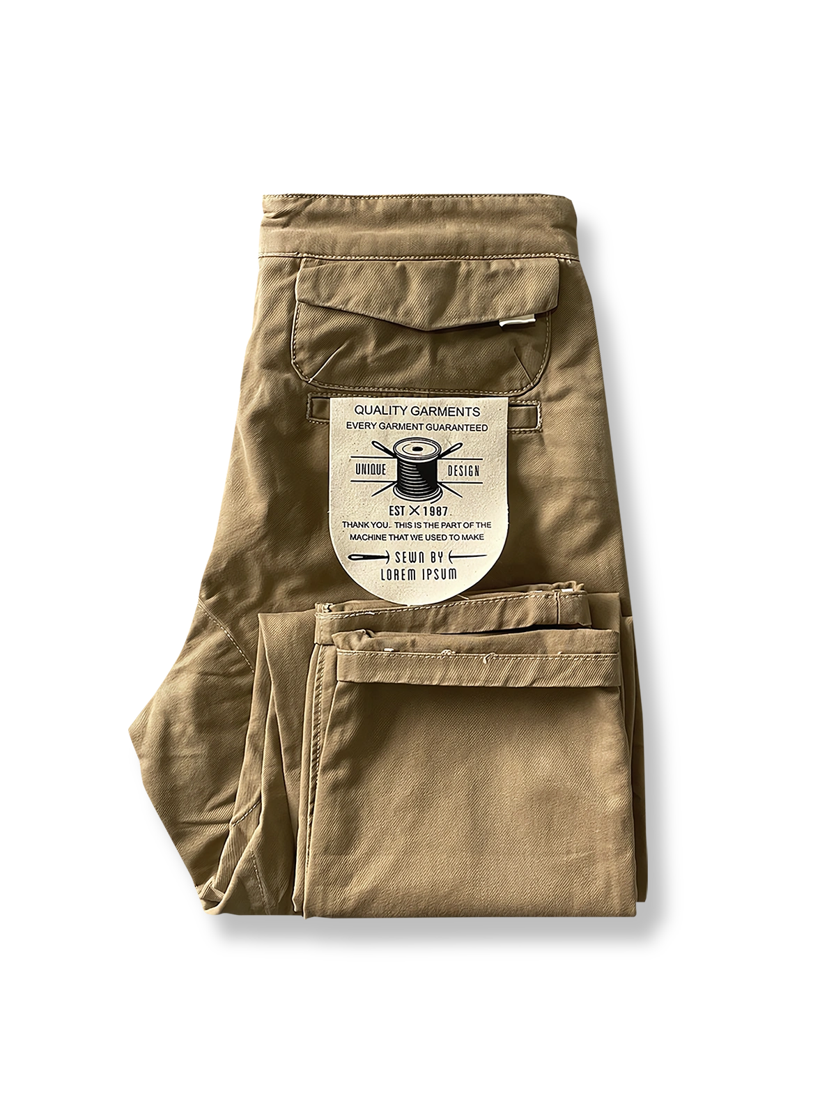 ヘビーウェイトコットンとウォッシュ加工が特徴のマルチポケットカーゴパンツ