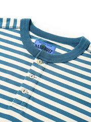 ヘンリーネックストライプティー