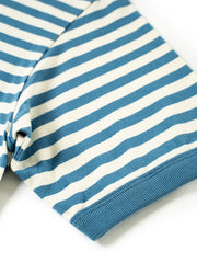 ヘンリーネックストライプティー