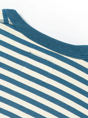 ヘンリーネックストライプティー