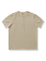 300gヘビーウェイトコットンのヘンリーネック半袖Tシャツ