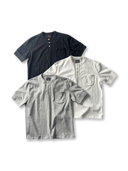 アメリカンヘンリーネックポケットTシャツ