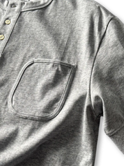 アメリカンヘンリーネックポケットTシャツ