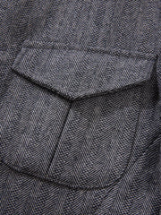 ヘリンボーン ウール混 テーラードジャケット