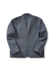 ヘリンボーン ウール混 テーラードジャケット