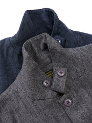 ヘリンボーン ウール混 テーラードジャケット