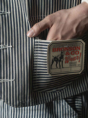 HICKORY鉄道ストライプ工装ベスト