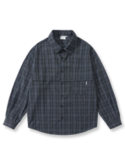 隠しポケット付きのクラシックチェックシャツ