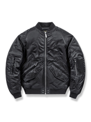 背面に隠しファスナーポケット付きのパイロットジャケット