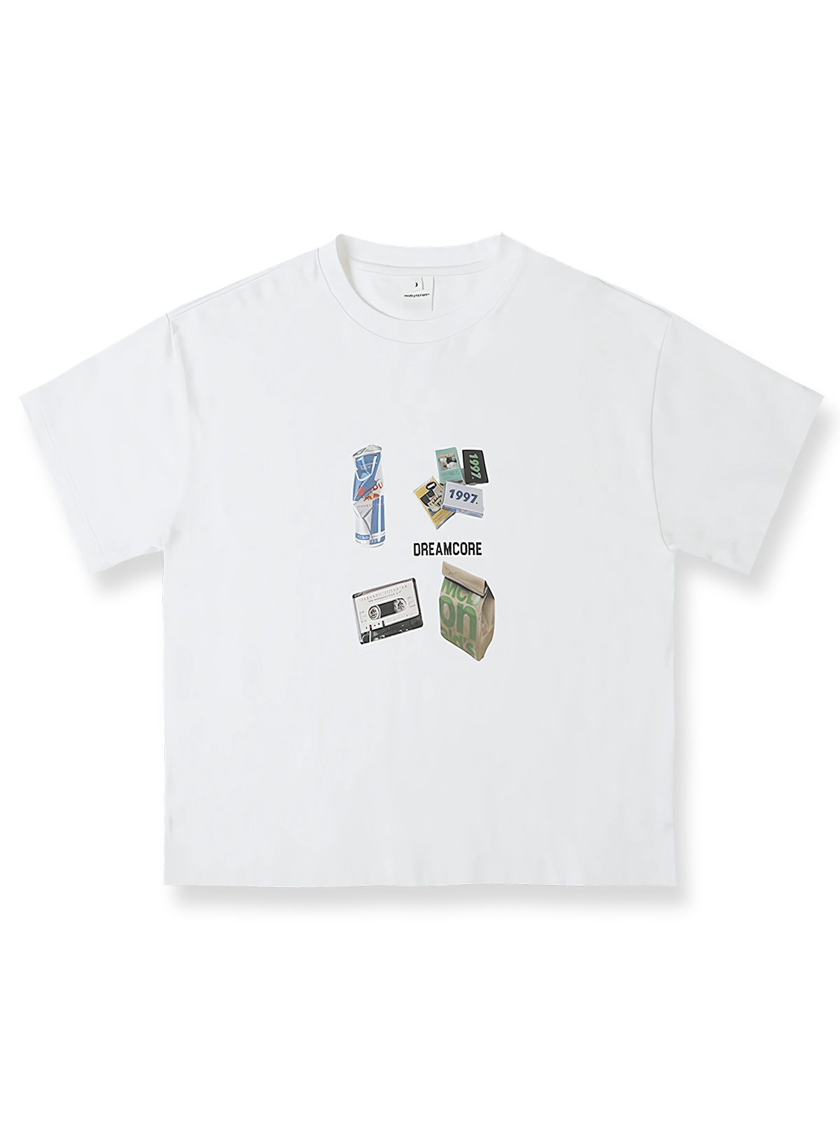 趣味柄クロップドTシャツ。