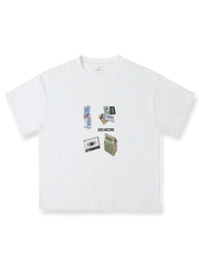 趣味柄クロップドTシャツ。