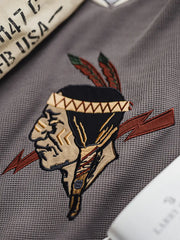 ホッケーライン Vネック ワッフルスウェット